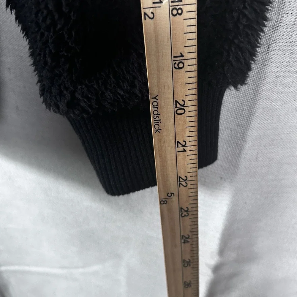 Obey N89‎ Propaganda Mens XS Black Sherpa Fleece Full Zip Hoodie Jacket